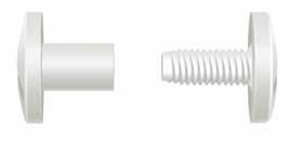 BINER SCREWS AN SNAP FASTENERS Metal Biner Screw SR 1918 Steel Male an Female parts sol seperately 9mm Hea iameter Available in Nickel Plate, Brass Plate or Black Male & Female parts threa together