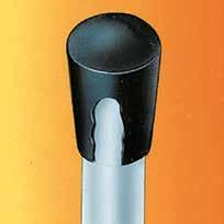FERRULES Tapere Ferrules SR 1520 PVC Choice of black or white Ieal as protective cap for protruing wire, steel ros or bars Give neat finish to tubular proucts Flexible for easy fitting Roun Ferrules