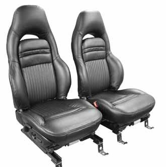 Corvette America Original Leather/Vinyl seat covers are correct in every detail.
