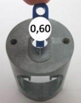 Angular bore of carburettor insert: Plug gauge 0.60mm may not enter the bore. Vertical bore of carburettor insert: Plug gauge 1.30mm may not enter into bore. N14.5.