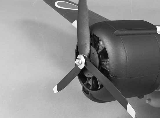 Mount the Propeller We ve found it unnecessary to balance the included 10 x 6 3-blade propeller, but detail-minded pilots who demand the most