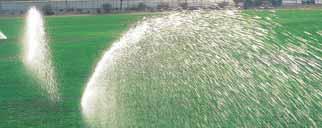 grass results Long Range Rain Curtain nozzle technology [39-81 ft. (12.2-24.7 m)] Effective and gentle close-in watering eliminates dry spots around the rotor without seed washout.