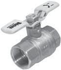 BRASS BALL VALVES PATENTS PENDING CONNECTIONS FOR EVERY JOB Page 8 THREADED SWEAT Full Port Forged Brass Ball Valve 600 WOG/150 WSP (400 WOG/125 WSP 2 1/2" 4") w/ Adjustable Packing Gland ISO 9001