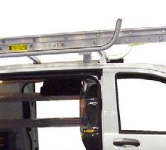 tough racks capable of carrying 28' ladders on compact vans, interior