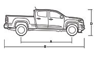 2017 Chevrolet Truck Colorado DIMENSIONS - Crew Cab All dimensions in inches (mm) unless otherwise stated.