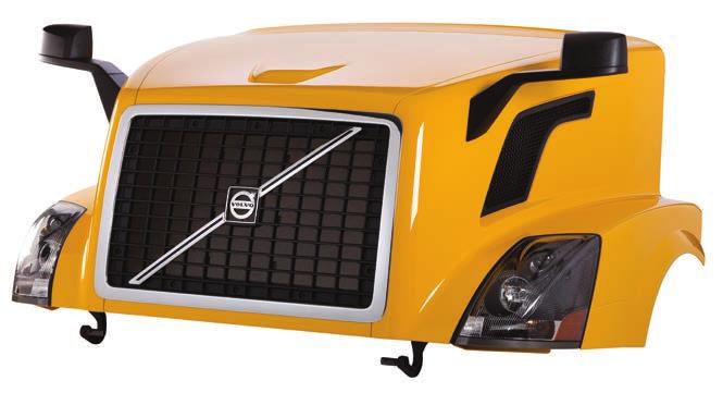 The semi-groomed cab program includes: painted/sealed cab fully-dressed doors headliner/back of cab trim external sun visor with LED lamps overhead storage console firewall