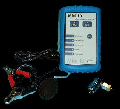 service coupling : 7230-40020 Ultima ID Refrigerant Analyser Indicates purity of refrigerants Shows system air / moisture content Identifies R12