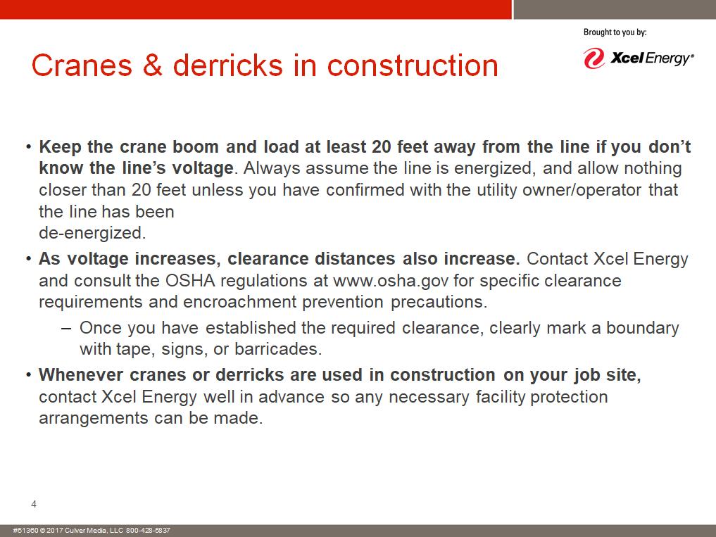 Cranes and derricks used in construction require different safety precautions than other equipment, due to an OSHA rule effective November 2010.