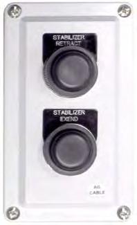 G. Stabilizer Control Station (Ref. Figure 8) (1) STABILIZER RETRACT black push button switch. When depressed, returns stabilizers to stowed position. (2) STABILIZER EXTEND black push button switch.