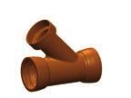 Double socket branch with TYTON sockets 5 branch with spigot for clay pipe MMI 5 or 67 branch with spigot for ductile iron pipe MMI 67 Double socket branch with TYTON sockets 5 branch with clay pipe