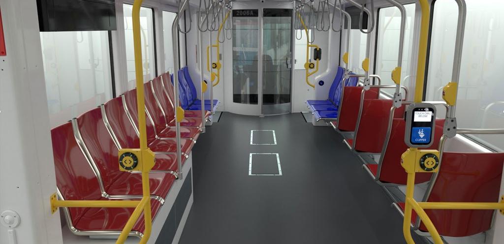 Option 2: Convert most longitudinal seats to single transverse seats Retains aisle width Provides more