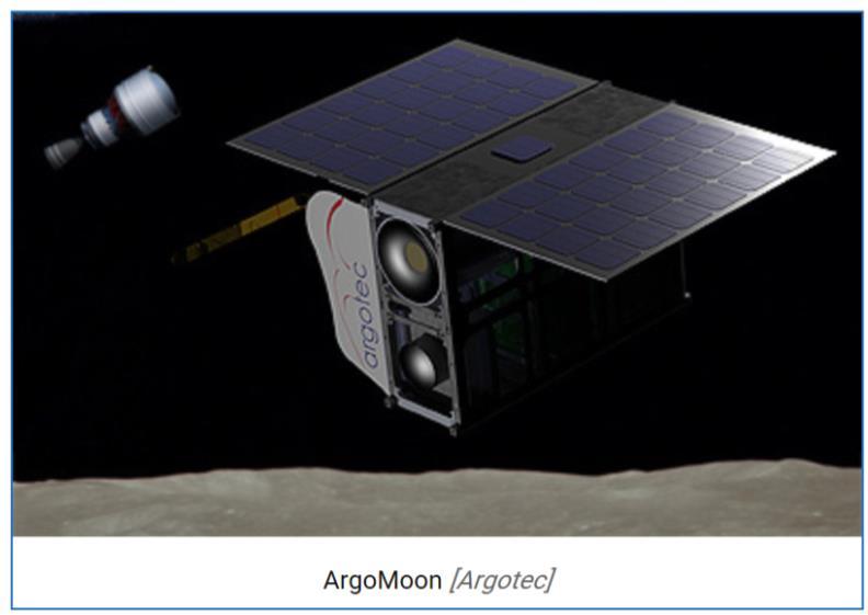 ArgoMoon Hybrid Micro Propulsion System ArgoMoon Lunar mission designed by the Italian company Argotec for the Italian Space Agency (ASI) Will demonstrate proximity operations