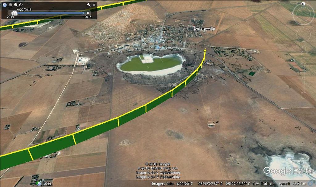 Runway 04 The approach path that was flown Figure 16: Google Earth overlay displaying the