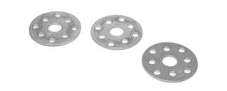 Shims or a single washer thickness can be placed between