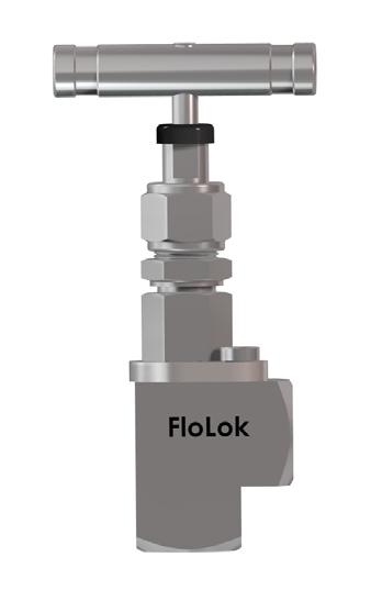 Basic Part Numbers and Dimensions Angle Pattern Needle Valves H OPEN G Panel Hole Drill F FloLok D B2 E B1 C END CONNECTION TYPE INLET SIZE OUTLET SIZE BASIC PART NUMBER CV ORIFICE IN.