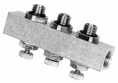SERIES ACCESSORIES supply rail for "n" valves supply rail with seals and banjo bolts (without mounting brackets) () supply rail with isolation valves (without mounting brackets) () - allows the