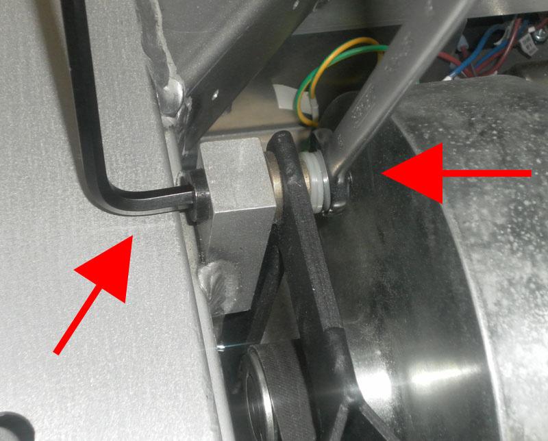 stabilize the screw and turn wrench toward