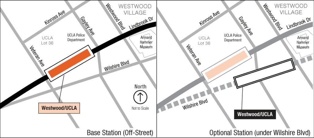 Figure 2-11. Option 5 Westwood/UCLA Station Options 2.3.