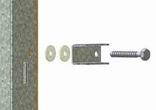 (Detail ), use 1/4 x 1-/4" Lag Screws (Item 1, Figure ), two Nylon Washers (Item 2), and Screen Retainers