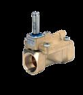 EV220B 15 - EV220B 50 servo-operated valves, NC DZR brass, brass or stainless steel (SS) Type Connection Differential pressure [bar] K v [m³/h] Water Media Water 120 C 90 C Body material Seal Oil /