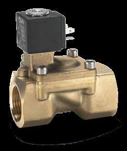 EV220A servo-operated 2/2-way solenoid valves ü - - ü - ü ü + + + EV220A is a compact servo-operated 2/2-way solenoid valve program, especially designed for use in machines and equipment with limited