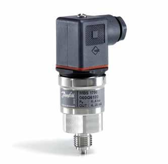 MBS 1700 compact pressure transmitter Design Temperature C ü -40 0 85 ü -40 0 100-40 0 125 Pressure transmitter, type MBS 1700 is designed to a variety of applications and easy installations within