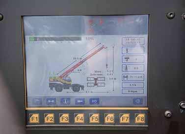 Control unit with joysticks, engine information and electrical horn. Fire extinguisher. Thermo protected handrails as a standard. Engine Boom DongFeng Cummins ISDe270 30.
