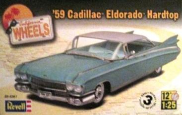 Right On Replicas, LLC Step-by-Step Review 20150608* 1959 Cadillac Eldorado Hardtop 1:25 Scale Revell Model Kit #85-4361Review With the dawn of the space age the styling cues in Detroit took to the
