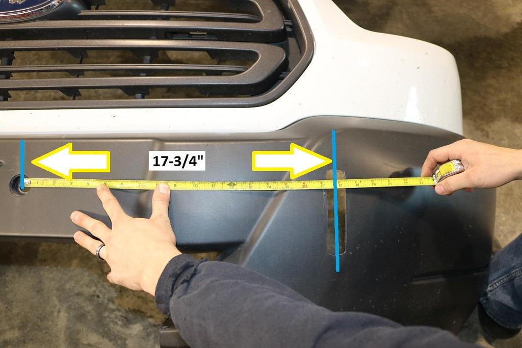 front tow point as shown in the image above. 30) Trim the front bumper for the front tow point to protrude through.
