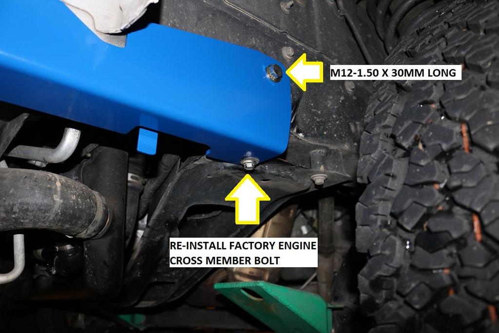 36) If tow points are being fitted, install them as pictured
