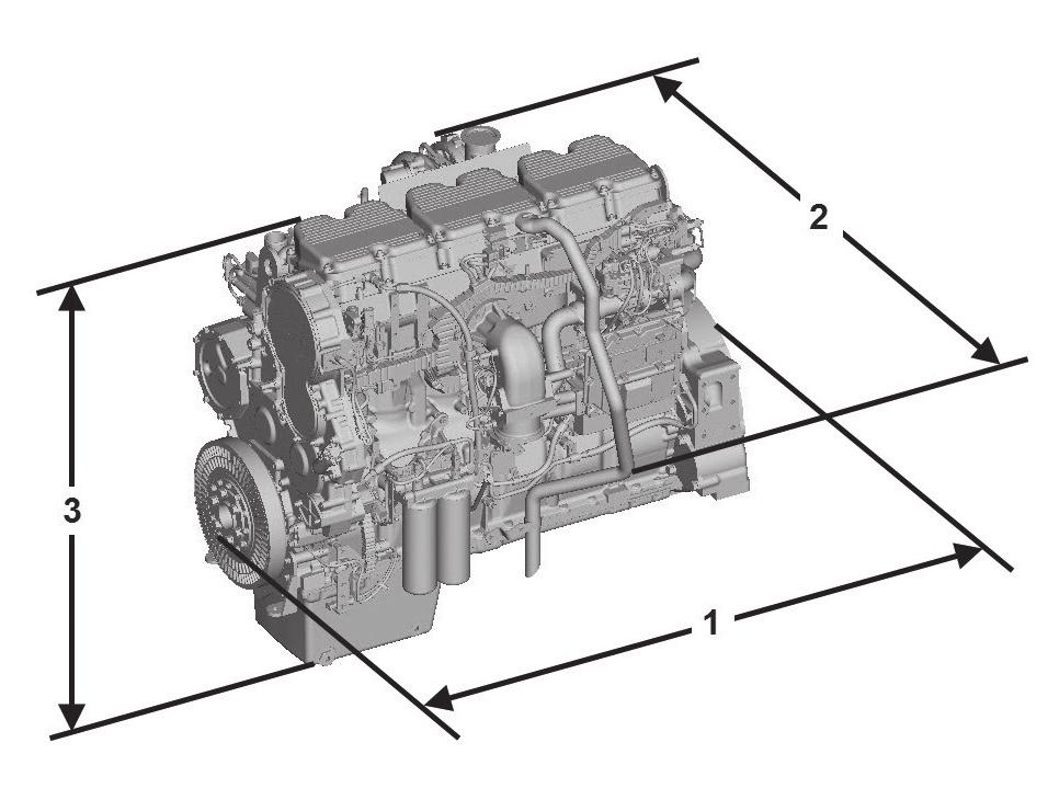 Engine package weights and dimensions 1 Length 1272 mm 50.
