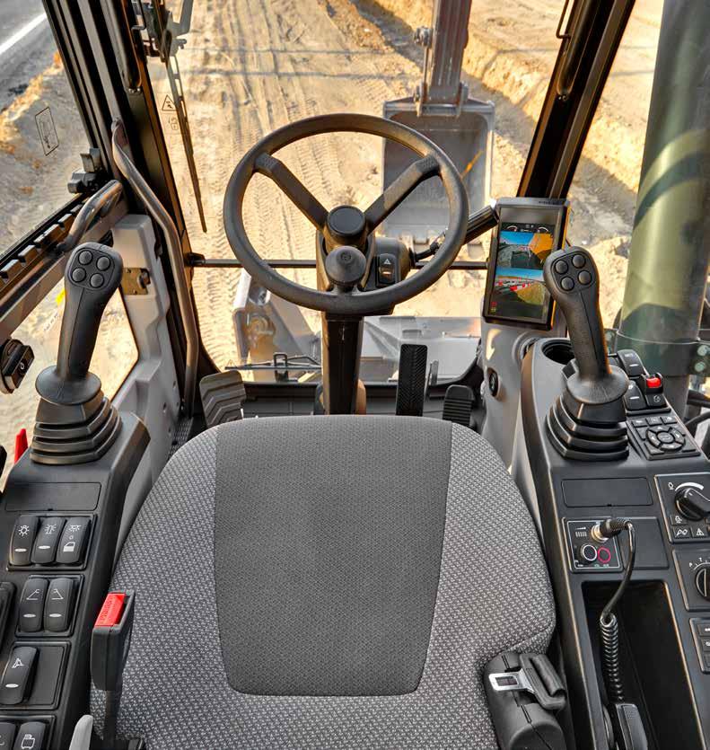 Comfort counts Operate comfortably in the Volvo cab, packed with an array of features designed to maximize productivity and minimize operator fatigue.