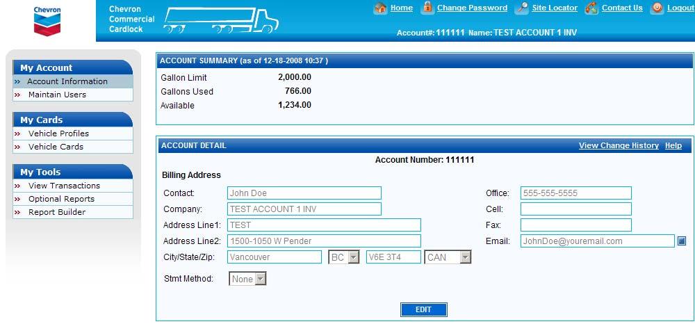 Site Navigation My Account Account Information Click on this link to see the current volume usage and billing details for your account.