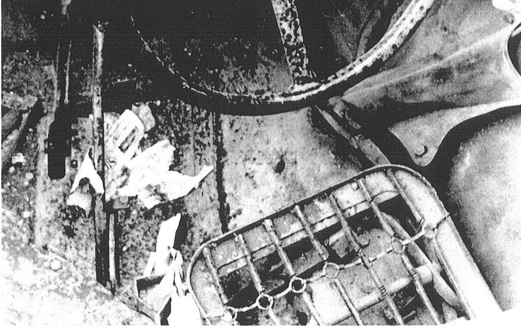 It is also presumed that the force of the blast shredded the papers contained within the fighting compartment and removed the leather