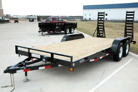 CARHAULER CE-SERIES 9,990 lb (CE) *shown with 2 Dove Tail GVWR: 9,990 lbs GAWR: 5,200 lbs COUPLER: 2 5/16 Ball AXLE: 2-5,200 lb (cambered w/elec.