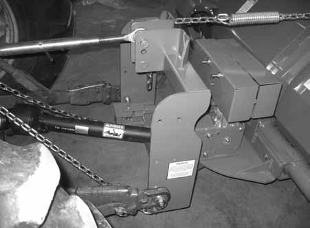 Assembly / Installation 3-pt Mounted PTO Driven Rotary Sweep 11. Install the spring-chain assembly (figure 7 shows spring-chain installed). a. Place the tension spring on one end of the 27 link chain.