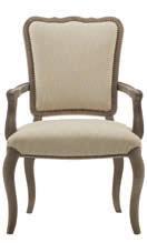Upholstered seat, inback and outback with nailhead trim. No leather option. White Oak finish.