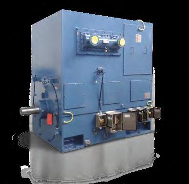 The innovative cooling design of this TEFC motor for screw compressor application allows installation in cramped spaces.