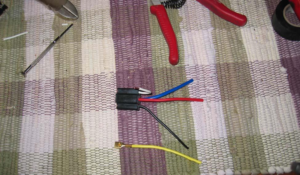 6. You will use the 5-wire relay & harness; remove the wire for