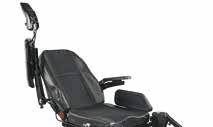 The armrest is swivelling-up for easy transfer, it follows the