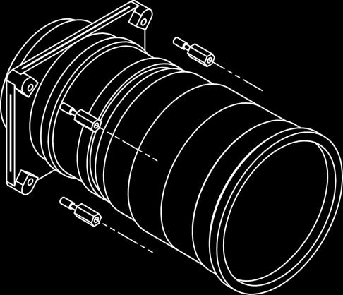 Install the for specific spacers provided on the lens holder (Figure 3-5).