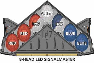 are offered in mber, lue, Clear and ed vailable in 46", 53", and 60" lengths LEDs available in combinations of mber, lue, Green, ed and hite Five-year warranty Solaris HotFoot SL Convergence Network