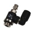 Miniature Regulators with Swivel Outlet and External Adjustment 764 7645 Miniature Swivel Outlet Flow Regulator Exhaust, Male BSPP and Metric Thread ØD C F G H1 H2 L Kg 4 M5x.8 764 4 19 6 8.5 23.