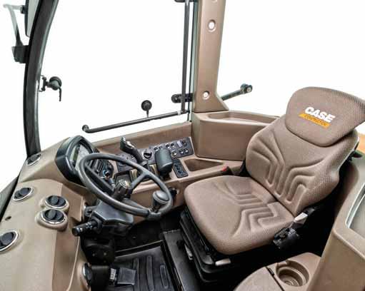 COMFORT CAB WORK AROUND THE CLOCK Adjustable wrist rest ALL-IN-ONE Joystick ROPS FOPS LEVEL 2 10 air vents Tilting adjustment of the steering wheel