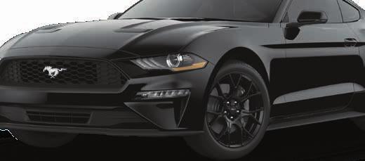 2019 MUSTANG CUSTOMIZING MADE EASY PACKAGES Choose from these Packages to help customers really make their Mustang look unique: Black Accent Package (52B) 19" Ebony Black-painted aluminum wheels