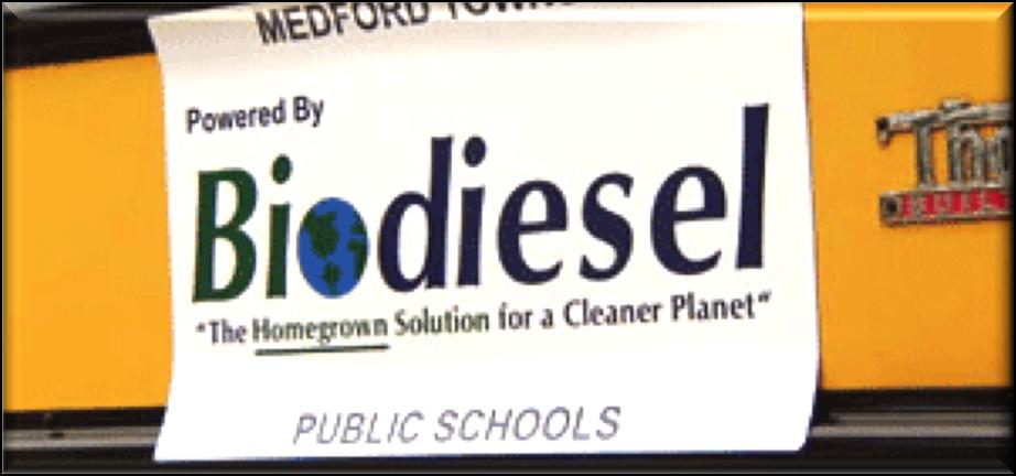 Third Party Support of Biodiesel No Fuel Liability No Upfront Cost Higher Fuel Cost Medford Township, NJ School buses on biodiesel
