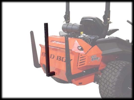 Once installed, repeat for the other side of the mower. Install the Center Support into the receiver hitch (Figure 1c).