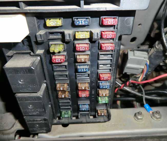 Figure 30 Step 34: Locate a 12 volt ignition source inside the fuse box that only comes on with the key in the run position. Once a 12 volt source is located, pull fuse from the fuse box.