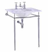 Washstand: T49A CHR 899 399 1,298 OPT FOR A TALLER BASIN INSTALLATION ONE, TWO, OR THREE TAP HOLE UPSTANDS Size Regal chrome washstand 650 x 575 T49A CHR+T62