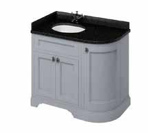 Furniture 980 CURVED VANITY UNIT W S O G 980 CURVED WALL UNIT W S O G Free-standing 980 curved lefthanded vanity unit with doors & Minerva White with left-handed vanity bowl Free-standing 980 curved